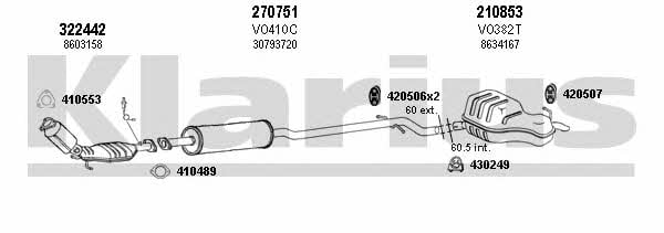 Full exhaust system for Volvo XC70 Cross Country