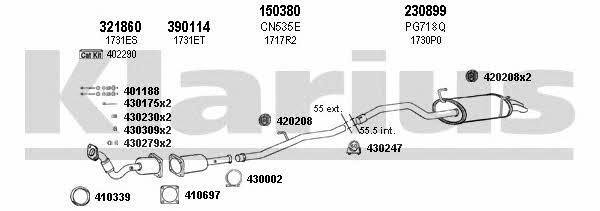 Klarius 630998E Exhaust system 630998E: Buy near me in Poland at 2407.PL - Good price!