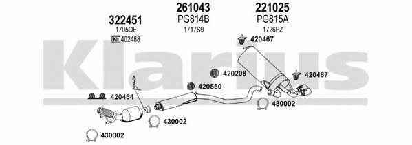 Klarius 631101E Exhaust system 631101E: Buy near me in Poland at 2407.PL - Good price!