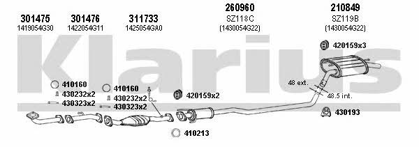 Klarius 820109E Exhaust system 820109E: Buy near me in Poland at 2407.PL - Good price!