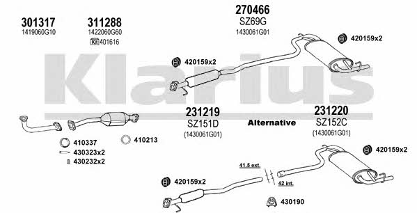  820141E Układ wydechowy 820141E: Dobra cena w Polsce na 2407.PL - Kup Teraz!