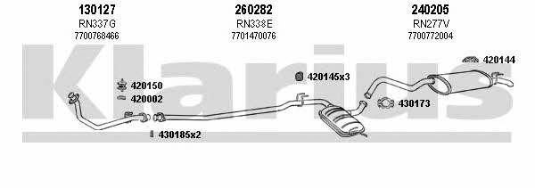 Klarius 720117E Abgasanlage 720117E: Kaufen Sie zu einem guten Preis in Polen bei 2407.PL!