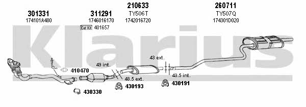 Klarius 900335E Система выпуска отработаных газов 900335E: Отличная цена - Купить в Польше на 2407.PL!