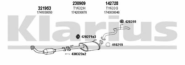 Klarius 900430E Система випуску відпрацьованих газів 900430E: Приваблива ціна - Купити у Польщі на 2407.PL!