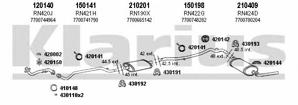 Klarius 720426E Система выпуска отработаных газов 720426E: Отличная цена - Купить в Польше на 2407.PL!