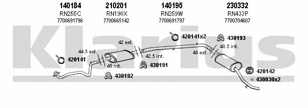  720428E Exhaust system 720428E: Buy near me in Poland at 2407.PL - Good price!