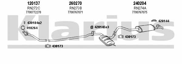 Klarius 720447E Abgasanlage 720447E: Kaufen Sie zu einem guten Preis in Polen bei 2407.PL!