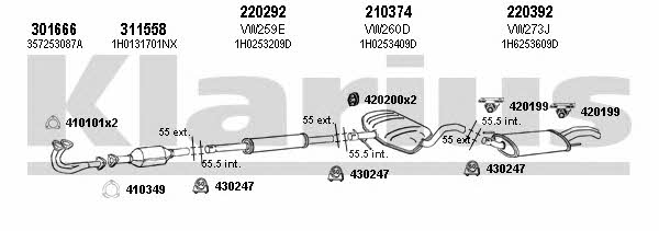 Klarius 930271E Exhaust system 930271E: Buy near me in Poland at 2407.PL - Good price!