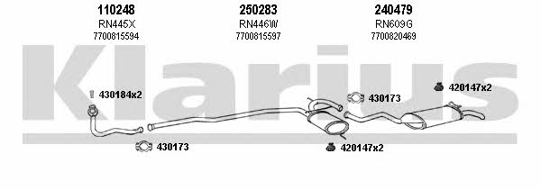 Klarius 720627E Exhaust system 720627E: Buy near me in Poland at 2407.PL - Good price!