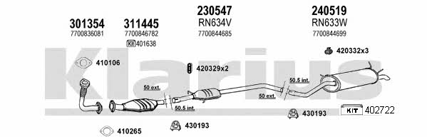 Klarius 720810E Система випуску відпрацьованих газів 720810E: Приваблива ціна - Купити у Польщі на 2407.PL!