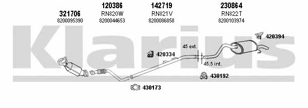 Klarius 720845E Układ wydechowy 720845E: Atrakcyjna cena w Polsce na 2407.PL - Zamów teraz!