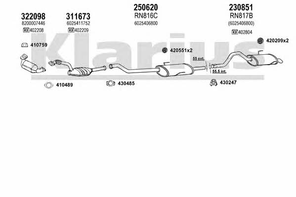  720848E Exhaust system 720848E: Buy near me in Poland at 2407.PL - Good price!