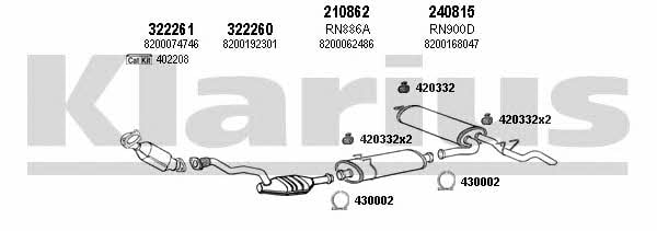 Klarius 721028E Exhaust system 721028E: Buy near me in Poland at 2407.PL - Good price!