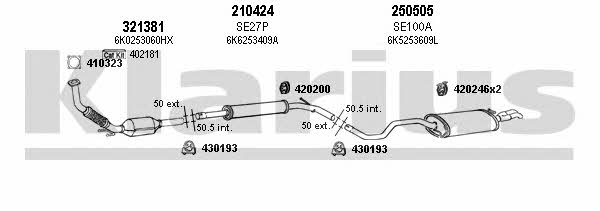 Klarius 931004E Система выпуска отработаных газов 931004E: Отличная цена - Купить в Польше на 2407.PL!