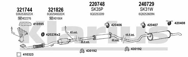 Klarius 931009E Система випуску відпрацьованих газів 931009E: Приваблива ціна - Купити у Польщі на 2407.PL!
