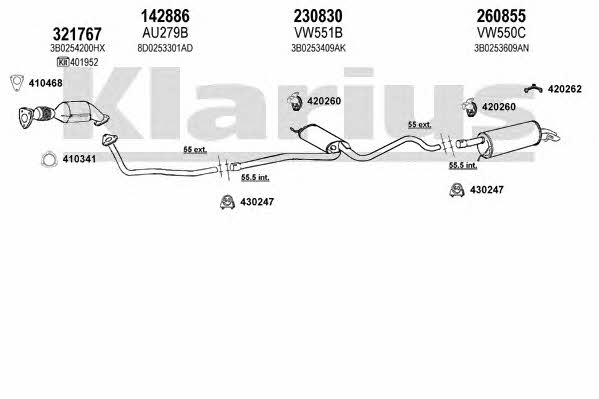  931028E Система випуску відпрацьованих газів 931028E: Приваблива ціна - Купити у Польщі на 2407.PL!