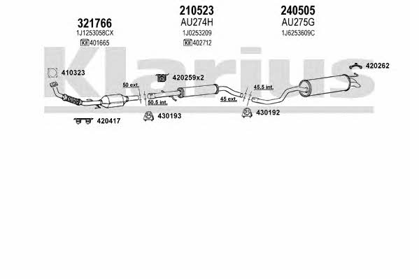 Klarius 931032E Układ wydechowy 931032E: Dobra cena w Polsce na 2407.PL - Kup Teraz!