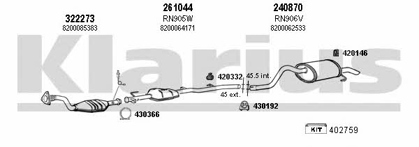 Klarius 721060E Система выпуска отработаных газов 721060E: Отличная цена - Купить в Польше на 2407.PL!
