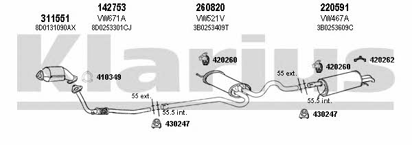 Klarius 931274E Exhaust system 931274E: Buy near me in Poland at 2407.PL - Good price!