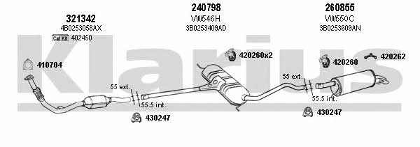 Klarius 931282E Exhaust system 931282E: Buy near me in Poland at 2407.PL - Good price!