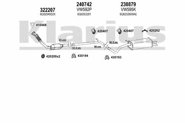 Klarius 931296E Układ wydechowy 931296E: Dobra cena w Polsce na 2407.PL - Kup Teraz!