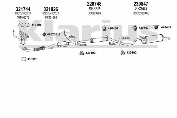 Klarius 931397E Układ wydechowy 931397E: Dobra cena w Polsce na 2407.PL - Kup Teraz!
