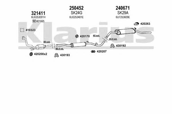 Klarius 931688E Система випуску відпрацьованих газів 931688E: Приваблива ціна - Купити у Польщі на 2407.PL!