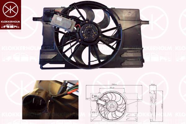 Klokkerholm 90092601 Hub, engine cooling fan wheel 90092601: Buy near me in Poland at 2407.PL - Good price!