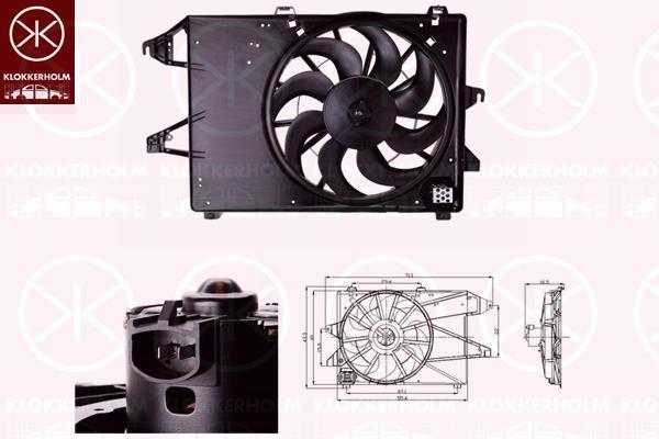 Klokkerholm 25542604 Hub, engine cooling fan wheel 25542604: Buy near me in Poland at 2407.PL - Good price!