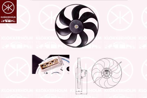 Klokkerholm 95042601 Вентилятор радиатора охлаждения 95042601: Отличная цена - Купить в Польше на 2407.PL!