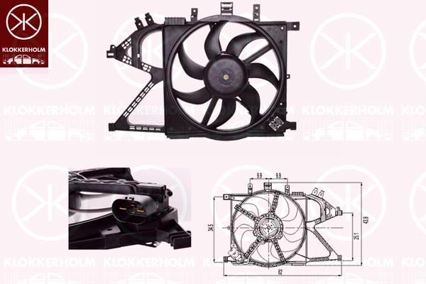Klokkerholm 50232602 Hub, engine cooling fan wheel 50232602: Buy near me in Poland at 2407.PL - Good price!
