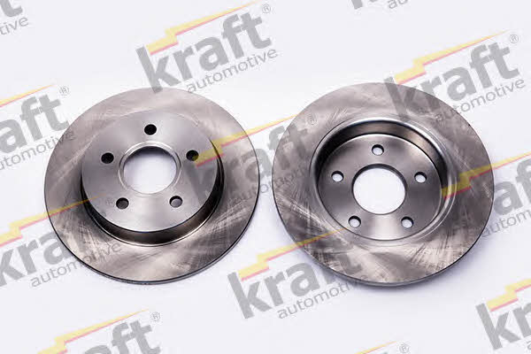 Kraft Automotive 6052204 Rear brake disc, non-ventilated 6052204: Buy near me at 2407.PL in Poland at an Affordable price!