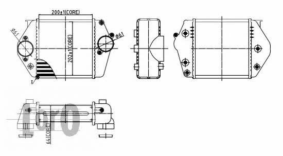 Loro 030-018-0001 Intercooler, charger 0300180001: Buy near me in Poland at 2407.PL - Good price!