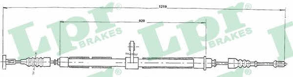 LPR C0019B Parking brake cable, right C0019B: Buy near me in Poland at 2407.PL - Good price!