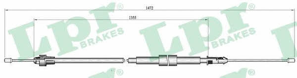 LPR C0139B Parking brake cable, right C0139B: Buy near me in Poland at 2407.PL - Good price!