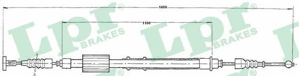 LPR C0155B Parking brake cable, right C0155B: Buy near me in Poland at 2407.PL - Good price!