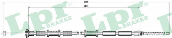 LPR C0168B Parking brake cable, right C0168B: Buy near me in Poland at 2407.PL - Good price!