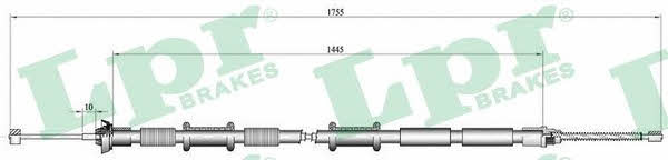 LPR C0169B Parking brake cable left C0169B: Buy near me in Poland at 2407.PL - Good price!