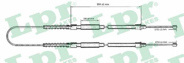LPR C0174B Cable Pull, parking brake C0174B: Buy near me in Poland at 2407.PL - Good price!
