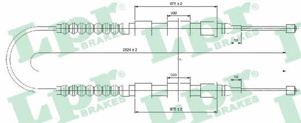 LPR C0175B Cable Pull, parking brake C0175B: Buy near me in Poland at 2407.PL - Good price!