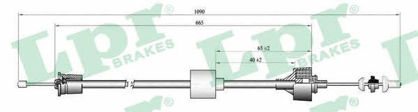 LPR C0191C Clutch cable C0191C: Buy near me in Poland at 2407.PL - Good price!