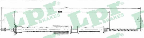 LPR C0200B Parking brake cable, right C0200B: Buy near me in Poland at 2407.PL - Good price!