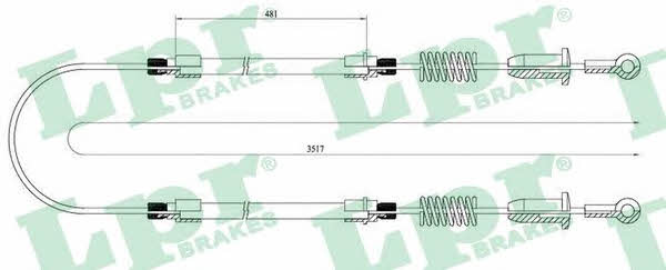 LPR C0202B Трос стояночного тормоза C0202B: Отличная цена - Купить в Польше на 2407.PL!