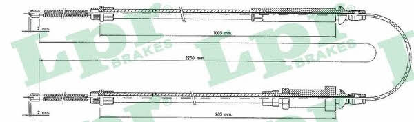 LPR C0207B Cable Pull, parking brake C0207B: Buy near me in Poland at 2407.PL - Good price!