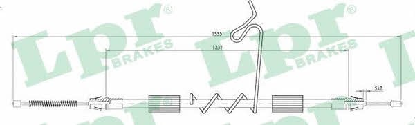 LPR C0297B Parking brake cable left C0297B: Buy near me in Poland at 2407.PL - Good price!