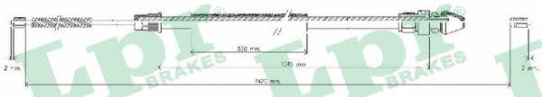 LPR C0369B Cable Pull, parking brake C0369B: Buy near me in Poland at 2407.PL - Good price!