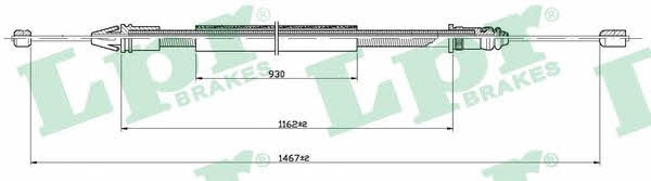 LPR C0401B Cable Pull, parking brake C0401B: Buy near me in Poland at 2407.PL - Good price!