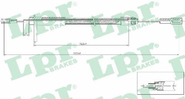LPR C0441B Parking brake cable, right C0441B: Buy near me in Poland at 2407.PL - Good price!