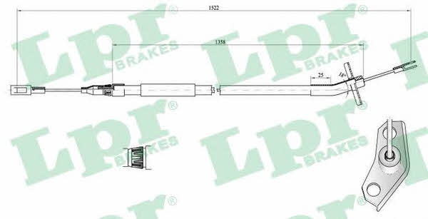 LPR C0445B Parking brake cable left C0445B: Buy near me in Poland at 2407.PL - Good price!