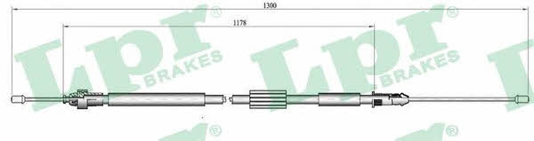 LPR C0465B Parking brake cable left C0465B: Buy near me in Poland at 2407.PL - Good price!